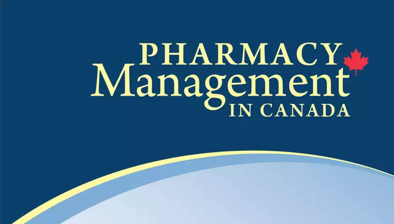 Congrats to textbook winners | Partial picture of the cover of the textbook Pharmacy Management in Canada - The Canadian Foundation For Pharmacy