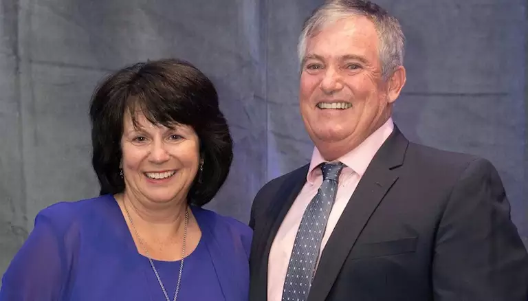 Sherry's lessons for pharmacy (and life) | Picture of Sherry Peister with her husband, Al, at the Pillar of Pharmacy Event in November - The Canadian Foundation For Pharmacy