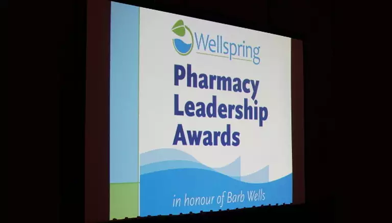 Picture of Welspring Award sign - The Canadian Foundation For Pharmacy