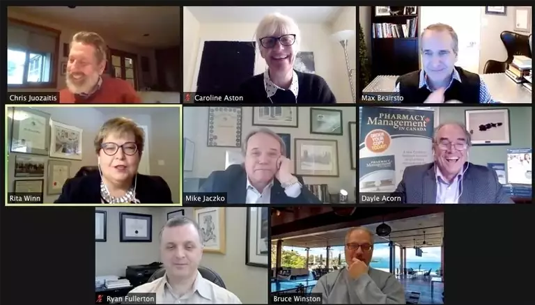 February Forum: Focus on independent pharmacy | Screenshot of Zoom session for the February Forum - The Canadian Foundation For Pharmacy