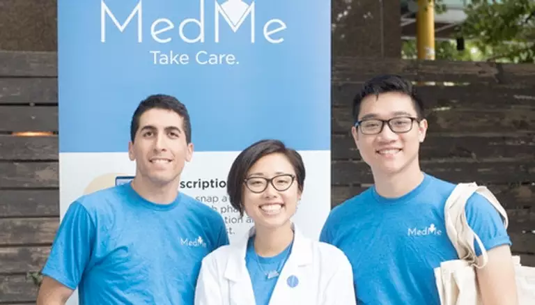 Pharmacists at the forefront of virtual care | Picture of MedMe Health co-founders (from left) Purya Sarmadi, Rui Su and Nicholas Hui - The Canadian Foundation For Pharmacy