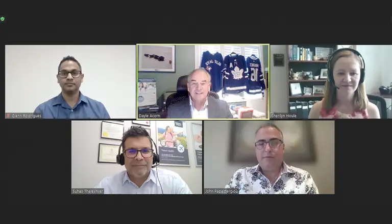 Going further with multidose vaccinations | Screenshot of Zoom screen showing presenter, moderator and panelists for the June 2022 Forum - The Canadian Foundation For Pharmacy